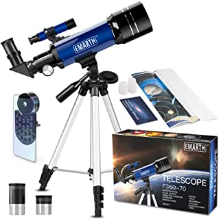 70 Mm Télescope Astronomique Pour Enfants Et Débutants, Adulte, Portable Télescope Avec Trépied Réglable - Parfait Pour Les Enfants éducatifs Et Cadeaux - B07DNCDPHH