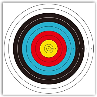 Cibles De Tir à L'arc 40 Cm X 40 Cm Norme Internationale 10 Anneaux En Papier Cibles 30 Pièces - B09ST72WBN