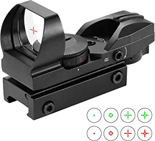 Esslnb Point Rouge Chasse Rojo Et Vert 4 Réticule 5 Luminosité Réglages Viseur Airsoft Avec 20mm/22mm Weaver/picatinny Rail Mount Multi-enduit Lentille Couverture Pour Chasse Airsoft Tournage - B07DNBW73Z
