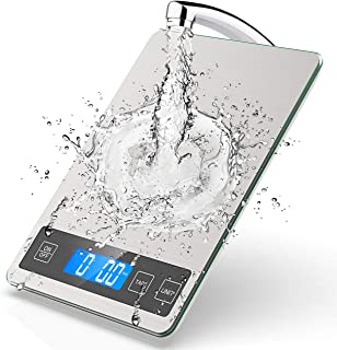 Nbpower Balance De Cuisine, Numérique, 10 Kg, En Acier Inoxydable Et Verre Trempé, Avec Grande Surface De Pesage, Précision De 1 G, Balance Alimentaire, De Ménage - B08B4JKSGV