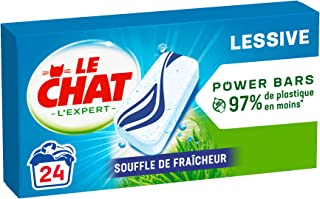 Le Chat Souffle De Fraîcheur Power Bars – 24 Doses (24 Lavages) – La Lessive Dernière Génération Poudre Compactée - B0B3MKRRRN